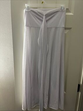 Lagaci White Swim Coverup Maxi Skirt